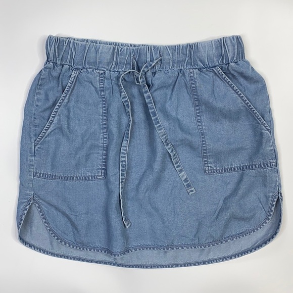 Express Lyocell Stretch Drawstring Waist Mini Skirt - Picture 1 of 7
